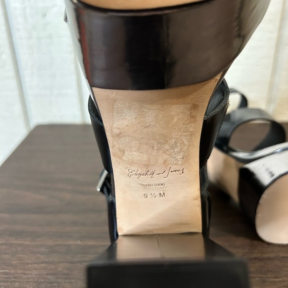 Elizabeth and James black and silver heels, size 9.5. - Picture 6 of 7